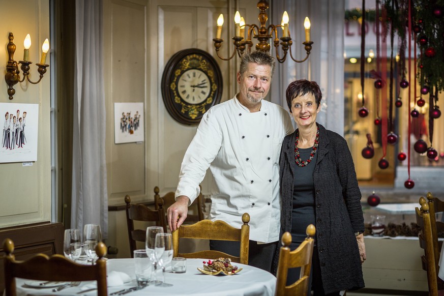 Markus und Rosmarie Roth führten bis vor Kurzem das mit 15 Gault Millau-Punkten ausgezeichnete Restaurant «Hirschen» in Lenzburg.<br data-editable="remove">