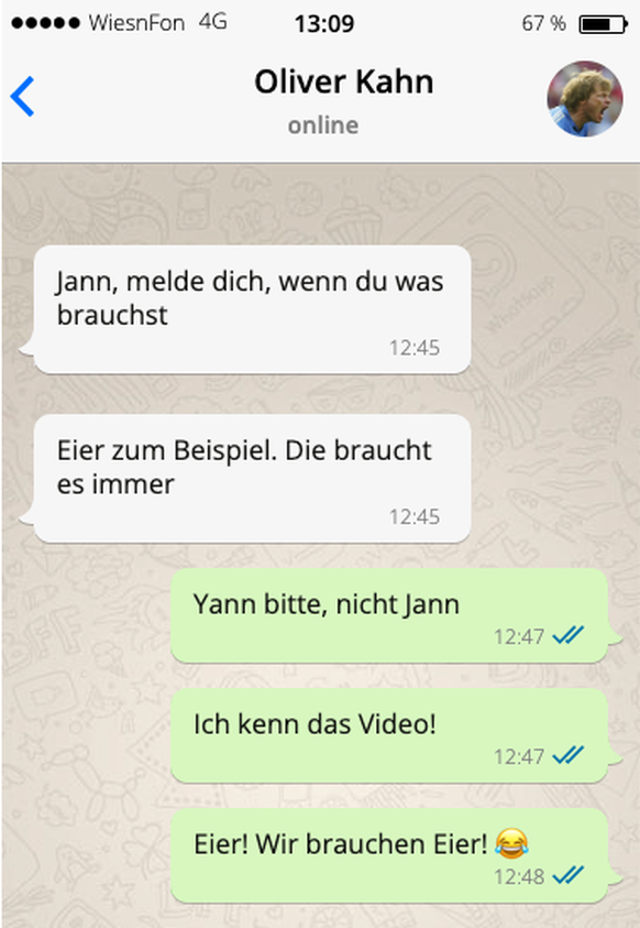 Yann Sommer Oliver Kahn Whatsapp