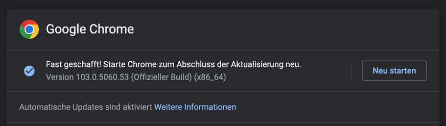 Auch für Chrome-User mit einem Mac (von Apple) ist das Sicherheits-Update verfügbar.