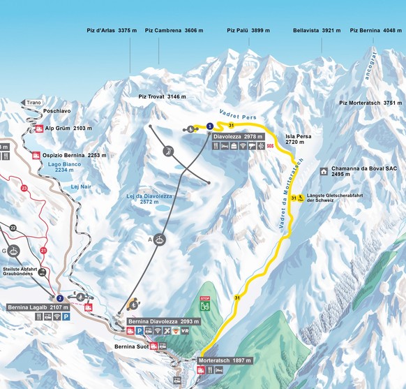Gletscherrennen Diavolezza Gletscher Engadin Ski Skirennen Pontresina