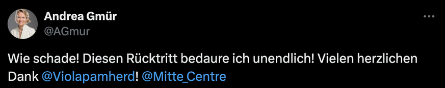 Screenshot X Reaktion Amherd-Rücktritt