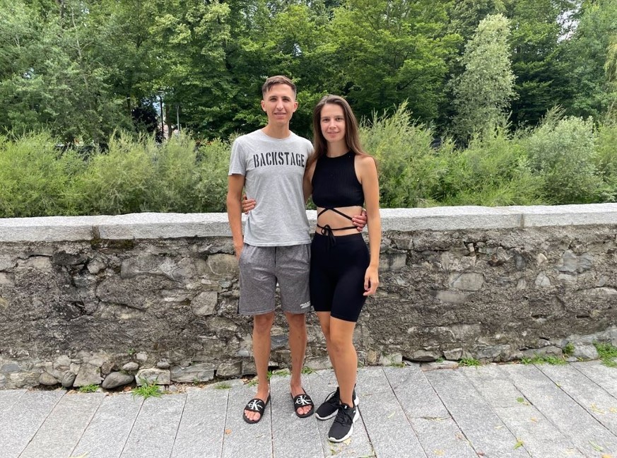 Mikhail und Polina wollten im Lago di Lugano ein Bad nehmen ...