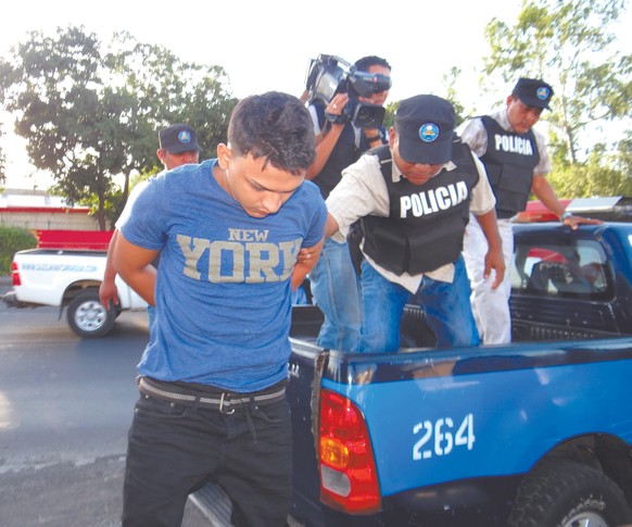 Festnahme von «El Crucito» Juan Elías García&nbsp;am 29. März 2014 in Managua, Nicaragua: