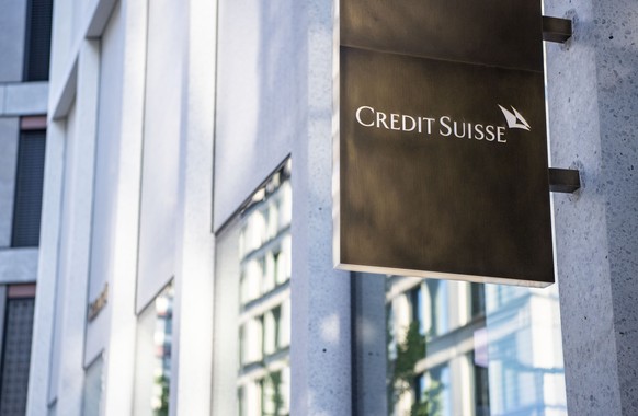 ARCHIVBILD ZUR BILANZ DER CREDIT SUISSE IM DRITTEN QUARTAL 2020, AM DONNERSTAG, 29. OKTOBER 2020 - Ein Logo der CS anlaesslich einer Medienkonferenz der Credit Suisse zur lancierung ihres neuen digita ...