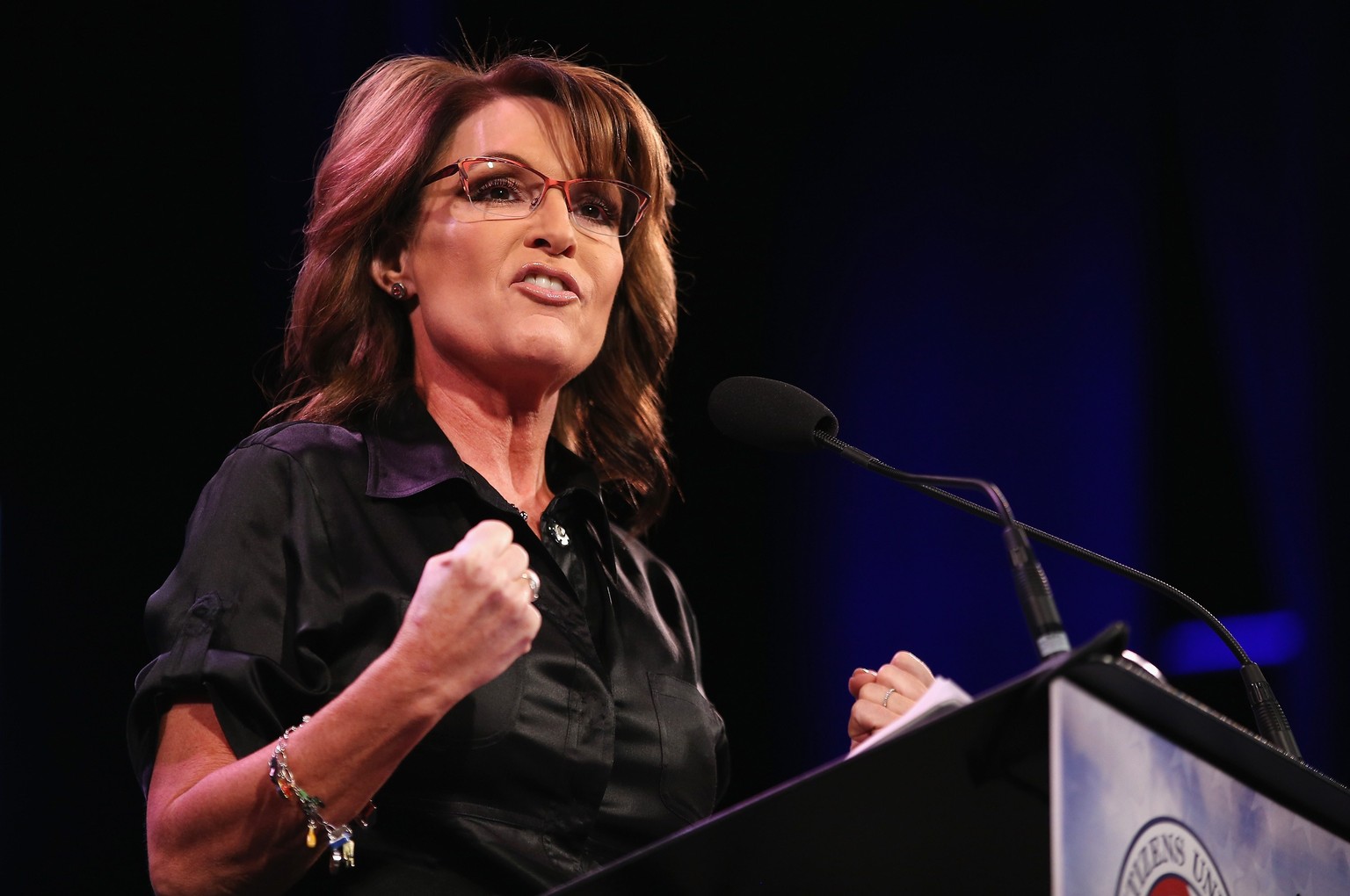 Sarah Palin am republikanischen «Freiheitsgipfel» in Des Moines, Iowa.&nbsp;