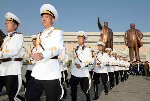 Militärparade an den Feierlichkeiten zur Gründung der Arbeiterpartei.