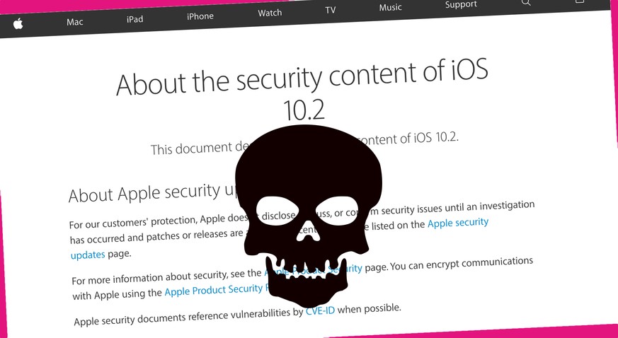 Nach einem Hinweis von watson wurde eine Schwachstelle in der iOS-Software geschlossen, die hunderte Millionen Geräte weltweit betraf.