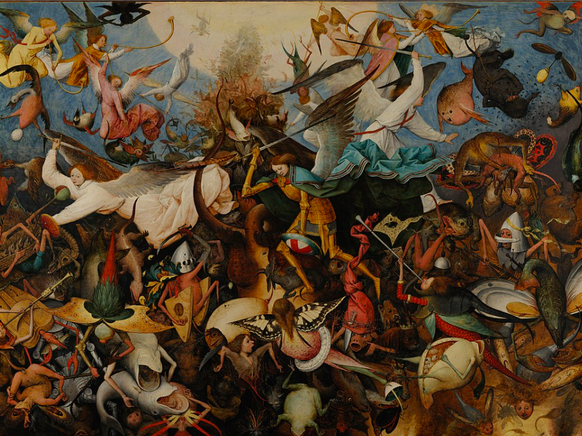 Ein Gemälde von Pieter Bruegel der Ältere: «Sturz der gefallenen Engel».