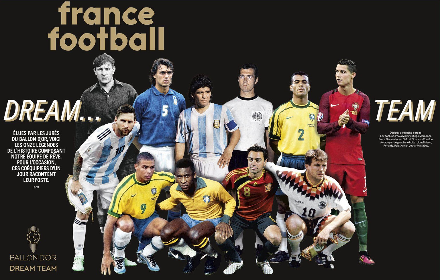 So sieht für die Jury von «France Football» das Fussball «Dream Team» aus.
