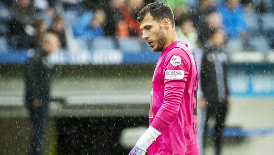 Luzerns Torhueter Marius Mueller waehrend dem Fussball Meisterschaftsspiel der Super League zwischen dem FC Luzern und dem FC Zuerich in der Swissporarena in Luzern, am Sonntag, 28. Juli 2019. (KEYSTO ...