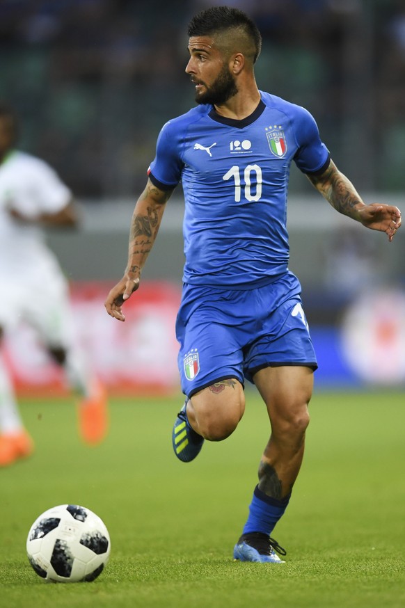ARCHIV - ZU ITALIEN, GEGNER DER SCHWEIZ AN DER UEFA EURO 2020 FUSSBALL EUROPAMEISTERSCHAFT STELLEN WIR IHNEN FOLGENDES BILDMATERIAL ZUR VERFUEGUNG - Italy's Lorenzo Insigne, during a friendly soc ...