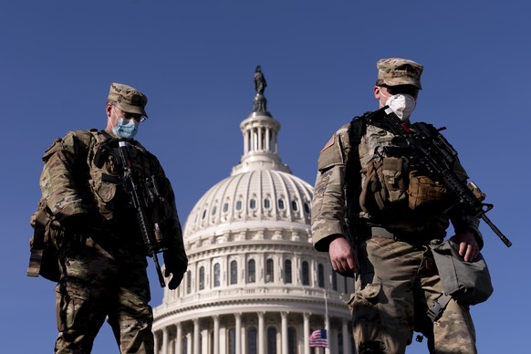 Nationalgardisten vor dem Kapitol in Washington.