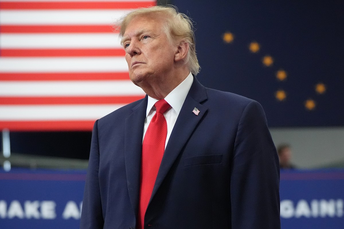 President Donald Trump listens at a campaign rally at the Curtis D. Menard Memorial Sports Center, Tuesday, Oct. 13, 2026, in Wasilla, Alaska. (AP Photo/Alex Brandon)
Donald Trump
