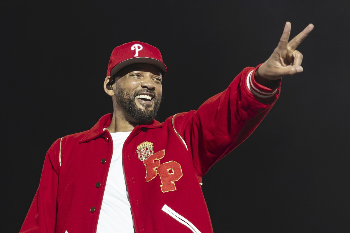 American actor and singer Will Smith performs on the main stage, during the 48th edition of the Paleo Festival, in Nyon, Switzerland, Wednesday, July 23, 2025. (Cyril Zingaro/Keystone via AP)
Switzerl ...