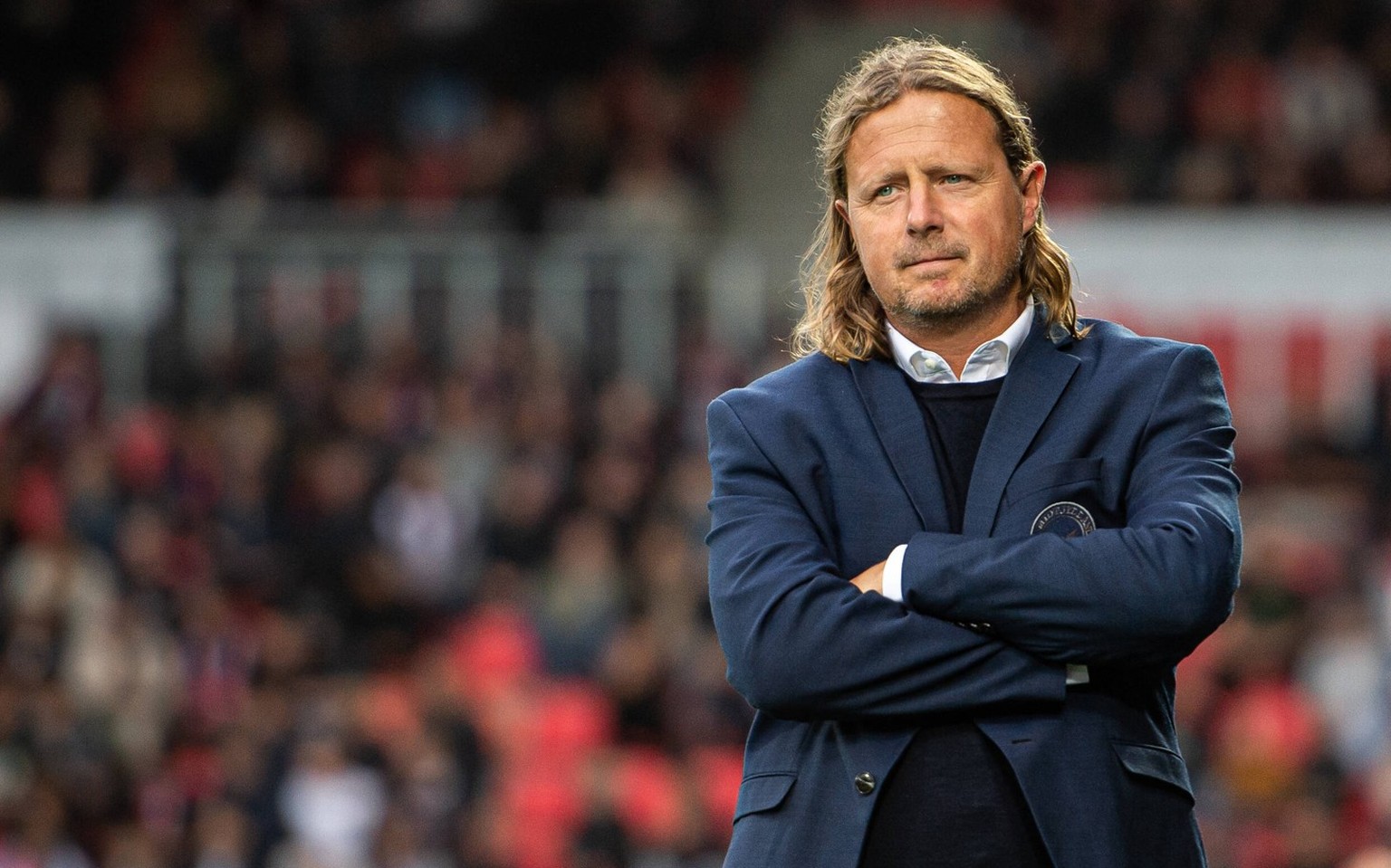 FC Midtjylland v Silkeborg IF, Danish 3F Superliga football, Herning, Denmark Herning, Denmark. 22nd, July 2022. Head coach Bo Henriksen of FC Midtjylland seen during the 3F Superliga match between FC ...