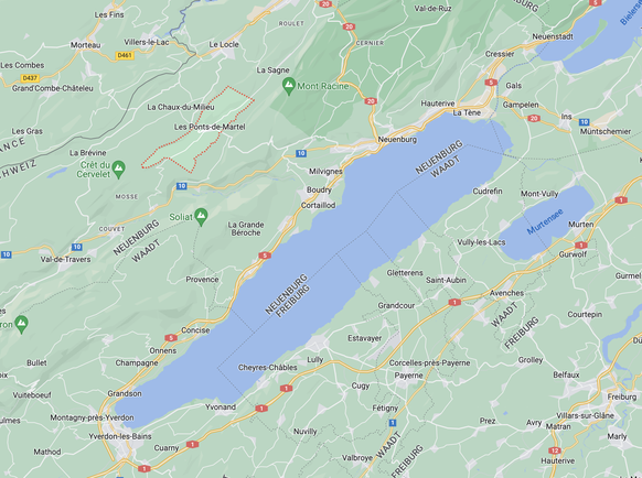 Ponts-de-Martel NE, Screenshot: Google Maps