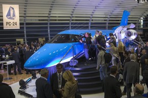 Der Pilatus&nbsp;PC-24 wurde bei der Genfer Flugzeugausstellung im Mai präsentiert.