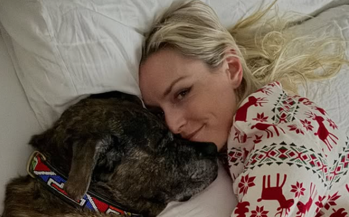 Lindsey Vonn und ihr Hund Leo