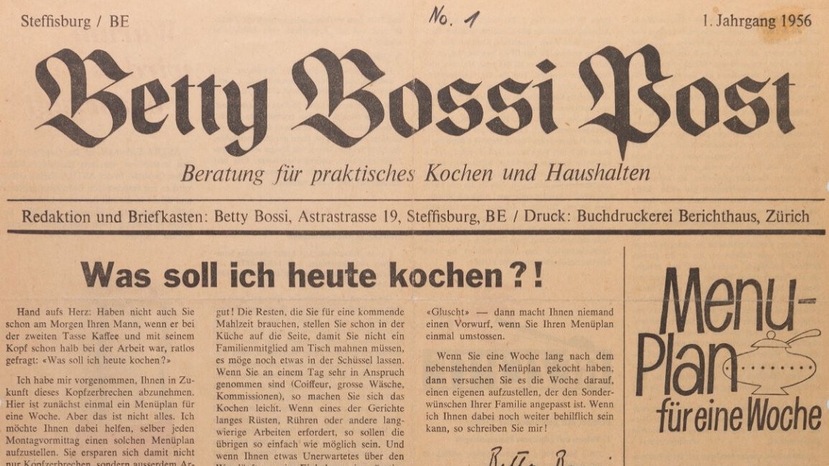Die erste Betty Bossi Post von 1956.