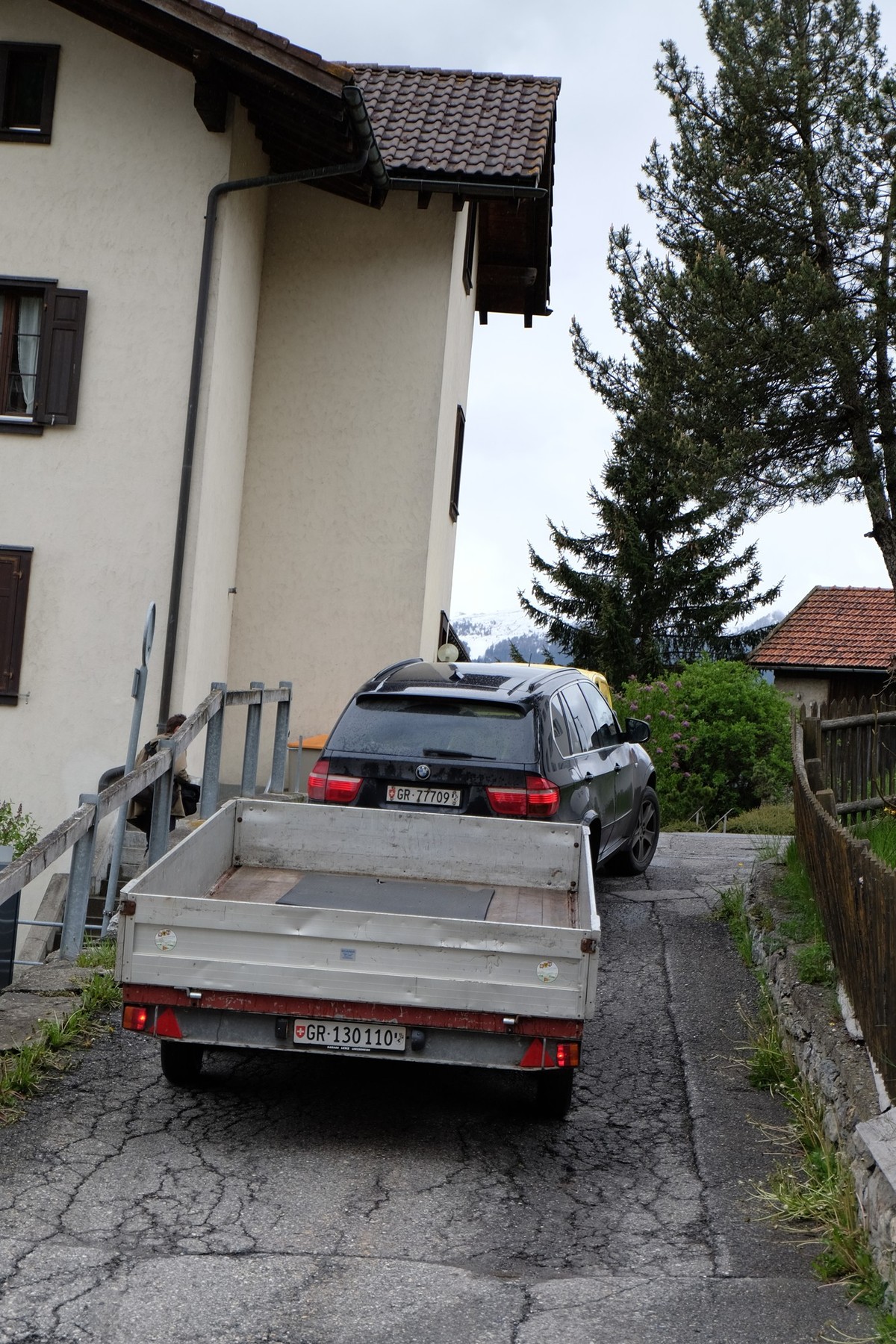 Brienz in Graubünden, ein Tag vor der Evakuierung, wegen Bergsturz. 11. Mai 2023.