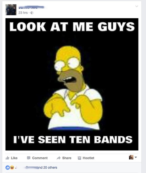 10 bands, die ich gesehen habe, eine ist eine lüge facebook meme parodien