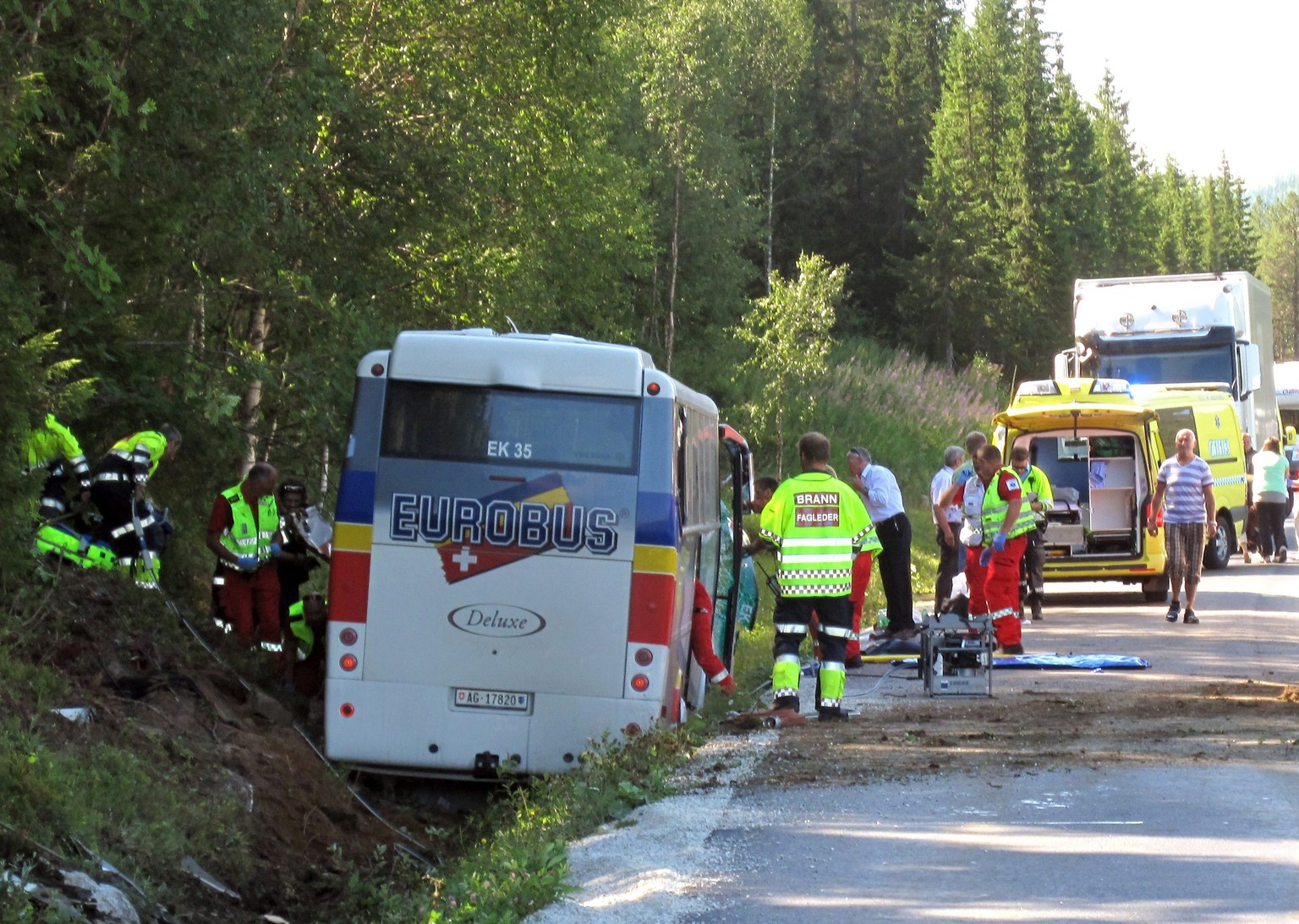 Die Unfallstelle in der Provinz Nord-Trøndelag.