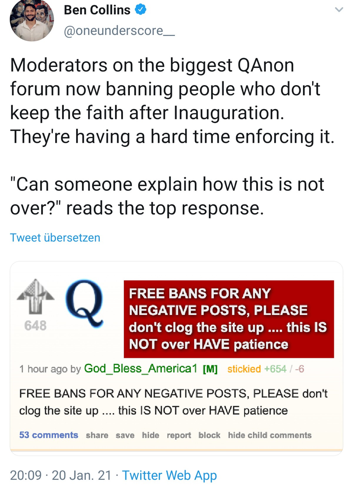 Die QAnon-Moderatoren tolerieren keine Zweifel an Q.