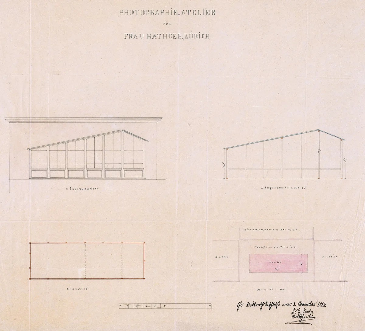 Baueingabeplan, 1864.