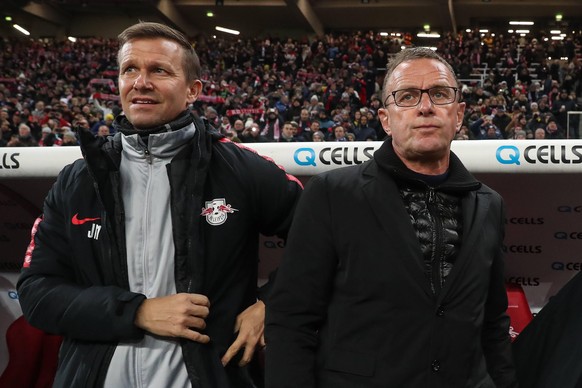 Trainer Rangnick und Assistent Marsch standen eine Saison lang gemeinsam an der Seitenlinie.