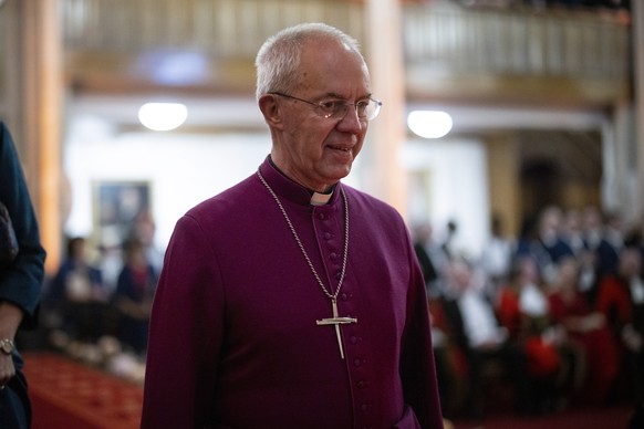 epa10335109 Britain&#039;s Archbishop of Canterbury Justin Welby arrives to attend the Lord Mayor&#039;s Banquet in London, Britain, 28 November 2022. The Lord Mayor&#039;s Banquet is an annual ceremo ...