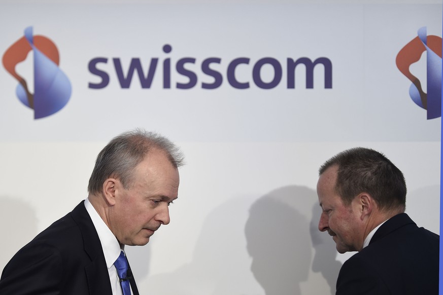 Urs Schaeppi, CEO Swisscom (links) und Finanzchef Mario Rossi.