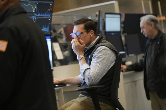 People work on the options floor at the New York Stock Exchange in New York, Tuesday, March 4, 2025. (AP Photo/Seth Wenig)
Financial Markets Wall Street