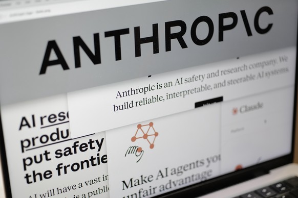 FILE - Pages from the Anthropic website and the company's logo are displayed on a computer screen in New York on Feb. 26, 2026. (AP Photo/Patrick Sison, File)
Amazon Anthropic
