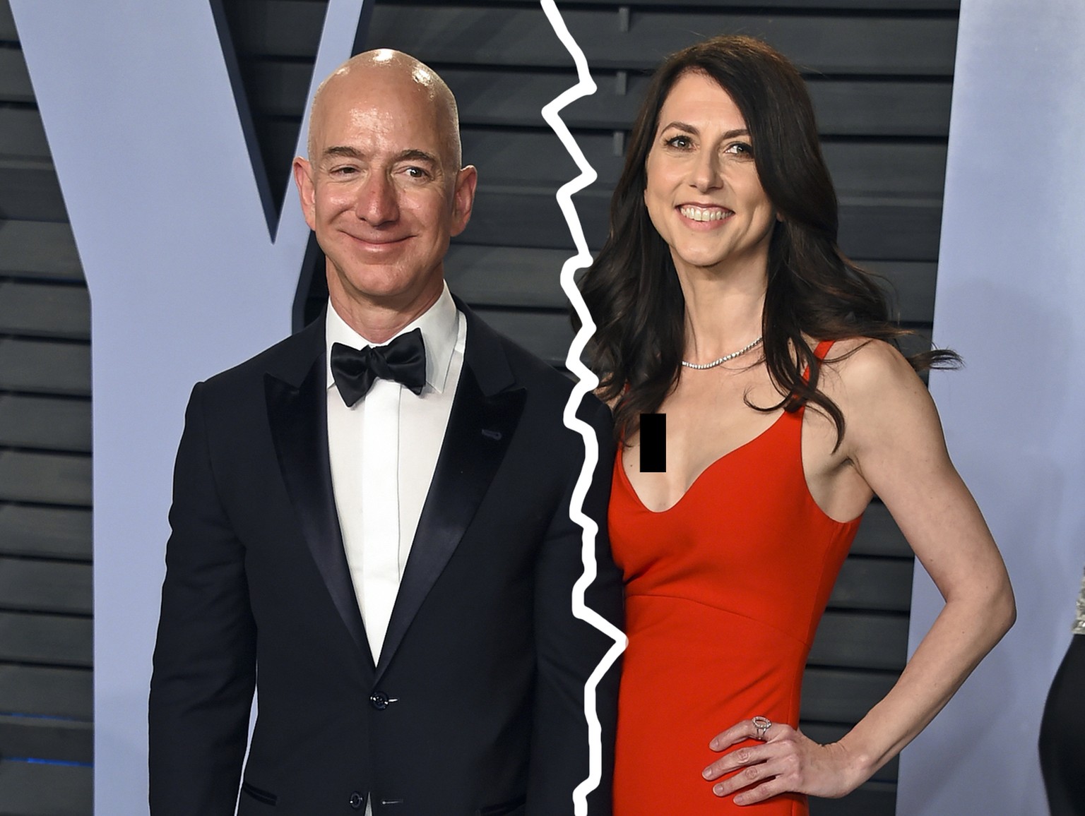 FILE - In this March 4, 2018 file photo, Jeff Bezos and wife MacKenzie Bezos arrive at the Vanity Fair Oscar Party in Beverly Hills, Calif. The founder of Amazon and his wife have made their largest p ...