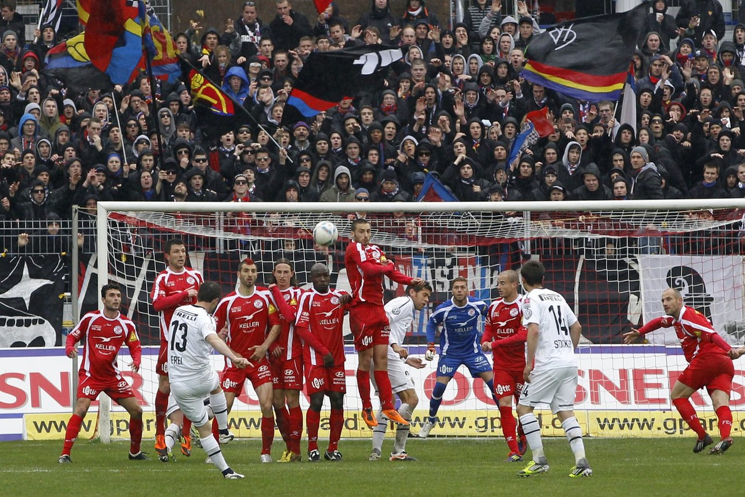 Beim letzten Duell in Winterthur spielten Frei, Huggel und Stocker noch für den FC Basel.