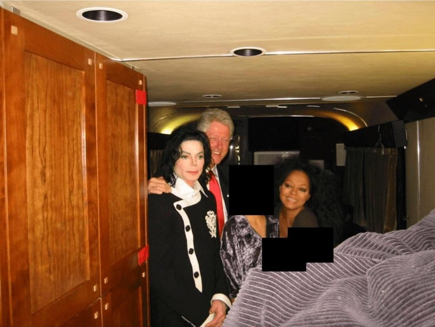 Michael Jackson, Bill Clinton, Diana Ross und ihre Kinder.