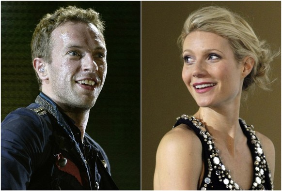 A combination photo of singer Chris Martin of Coldplay performing during a concert as part of their &quot;Viva La Vida&quot; tour in Barcelona September 4, 2009 and actress Gwyneth Paltrow posing duri ...