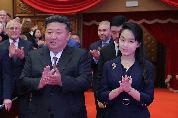 FILE - In this photo provided by the North Korean government, North Korean leader Kim Jong Un and his daughter arrive at the East Pyongyang Grand Theatre in Pyongyang, North Korea, June 29, 2025. Inde ...