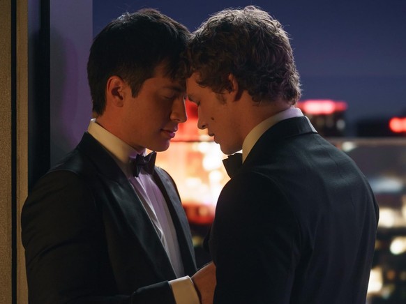 Hudson Williams and Connor Storrie in Heated Rivalry (2025)