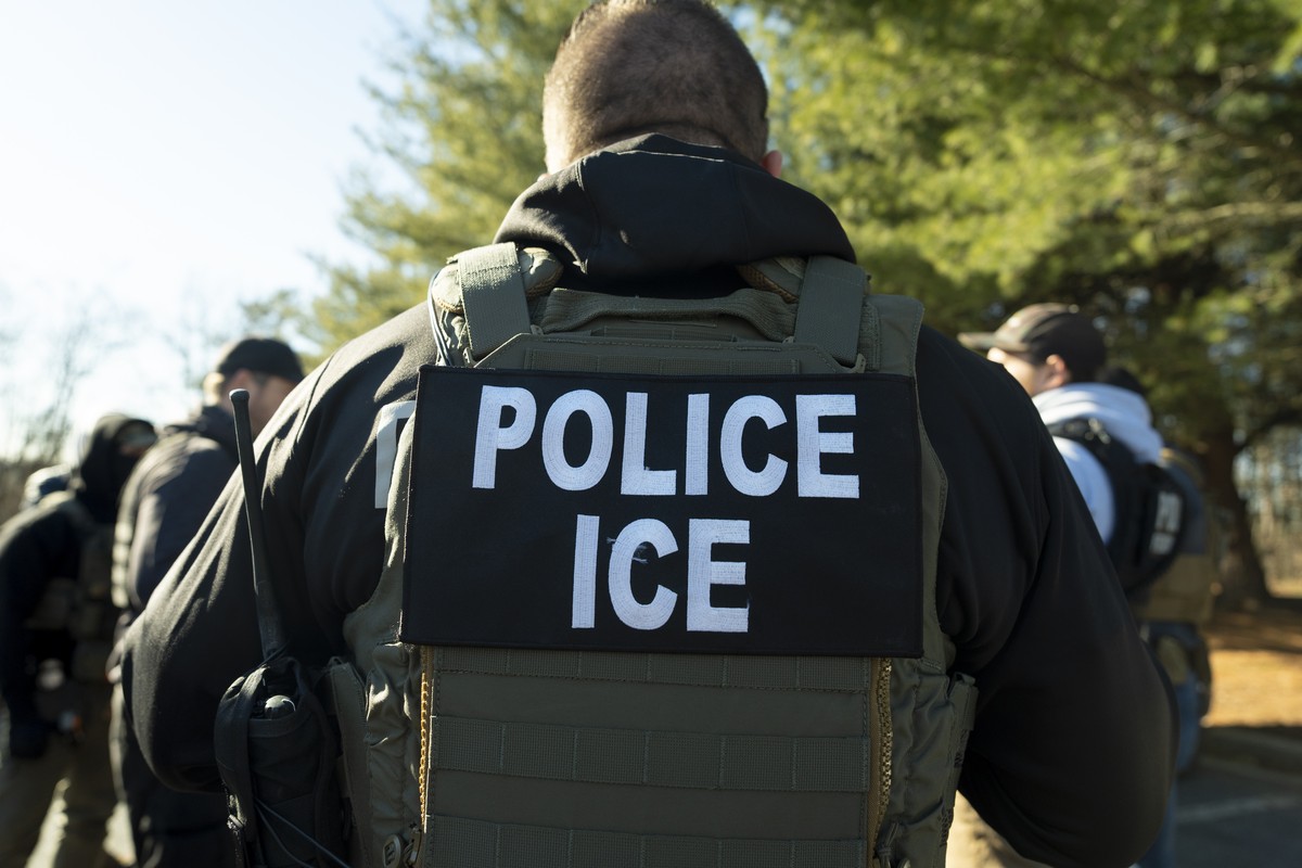 U.S. Immigration and Customs Enforcement Baltimore Field Officer director Matt Elliston listens during a briefing, Monday, Jan. 27, 2025, in Silver Spring, Md. (AP Photo/Alex Brandon)
Matt Elliston