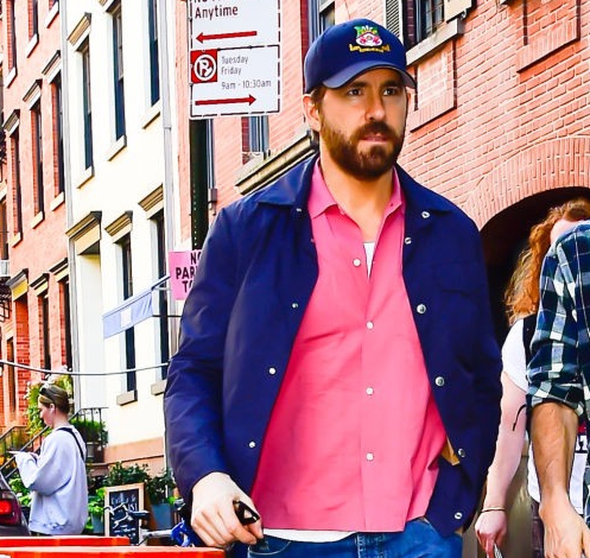 NEW YORK, NEW YORK - OCTOBER 26: Ryan Reynolds (L) and Shawn Levy are seen in the West Village on October 26, 2023 in New York City. (Photo by Raymond Hall/GC Images)