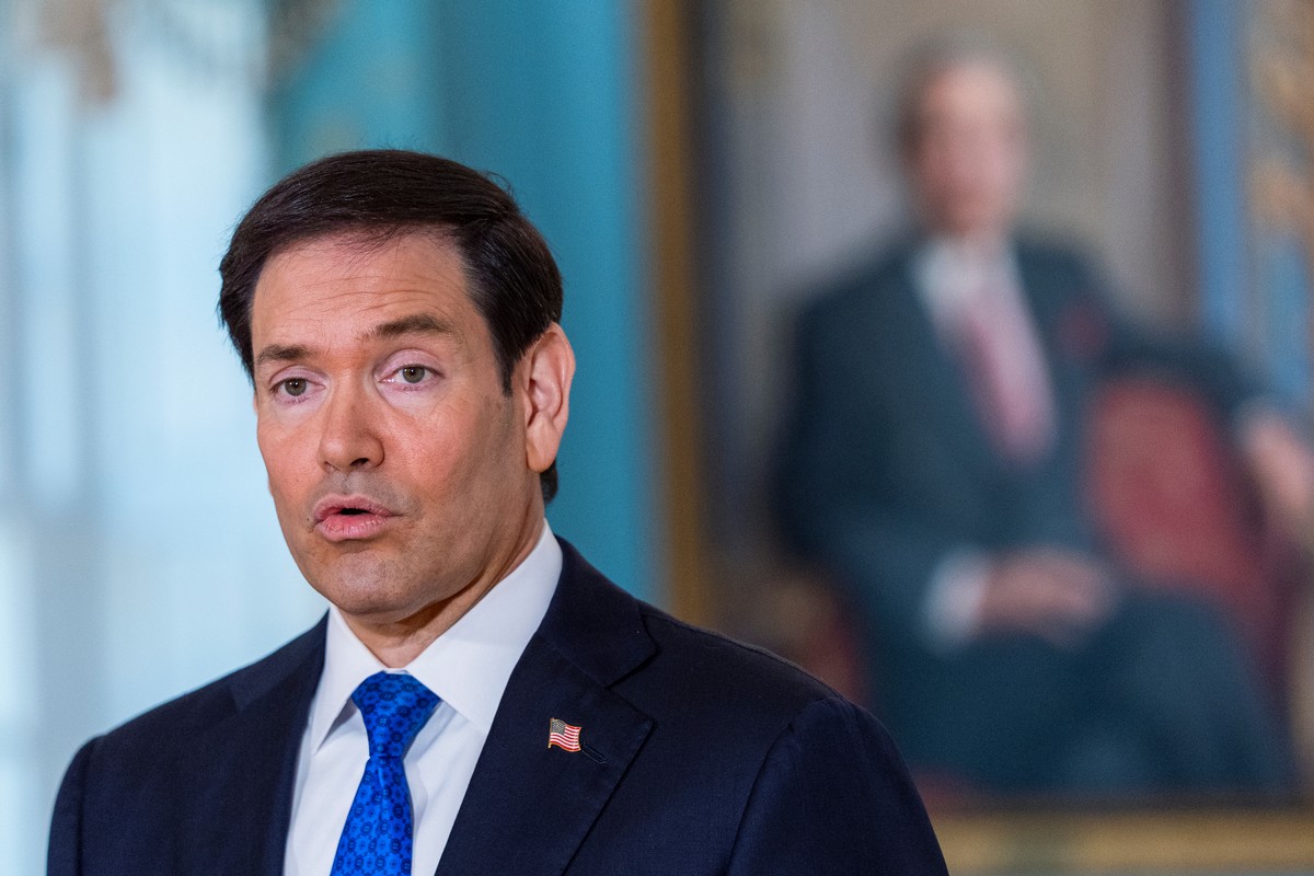 Secretary of State Marco Rubio speaks to reporters before a meeting with 2015 Venezuelan National Assembly President Dinorah Figuera in the Treaty Room at the State Department, Friday, Oct. 9, 2026, i ...