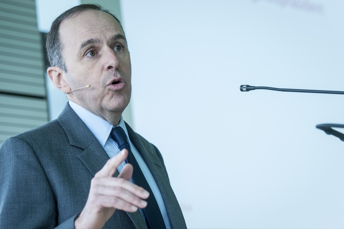 Pietro Supino, Verwaltungsratspraesident Tamedia, an der Bilanz-Medienkonferenz in Zuerich am Dienstag, 13. Maerz 2018. (KEYSTONE/Melanie Duchene)