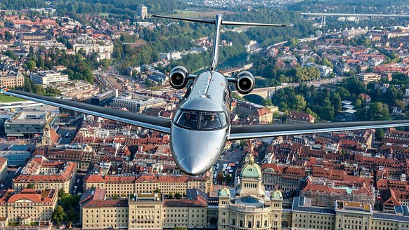 Der PC-24 aus dem Hause Pilatus, den der Bundesrat im vergangenen Jahr vom Stanser Flugzeughersteller erhalten hat. (Archivbild)