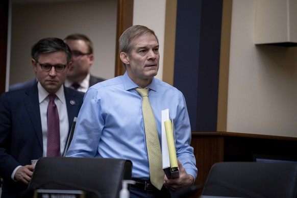 House Judiciary Committee Chair Jim Jordan, R-Ohio, leads his panel&#039;s first meeting under the new Republican majority as he organizes the operating rules, at the Capitol in Washington, Wednesday, ...