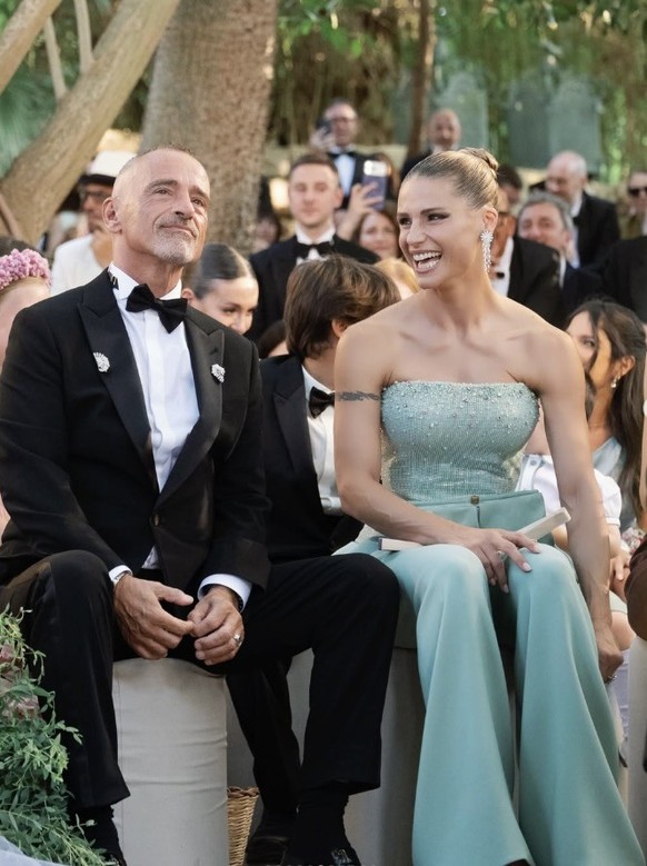 Eros Ramazzotti und Michelle Hunziker an der Hochzeit ihrer Tochter Aurora.