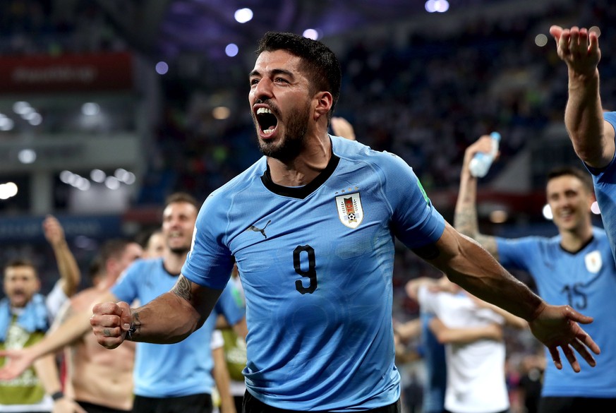 epa06853491 Luis Suarez of Uruguay reacts after the FIFA World Cup 2018 round of 16 soccer match between Uruguay and Portugal in Sochi, Russia, 30 June 2018.

(RESTRICTIONS APPLY: Editorial Use Only ...