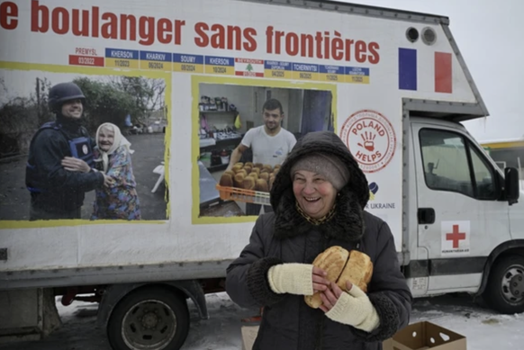 Der Lastwagen von Loïc, hier in Borodjanka.