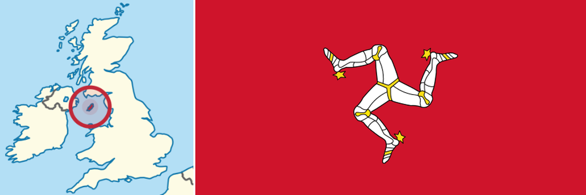 Wieso die Beine auf die Insel-Flagge gekommen sind, ist unklar.