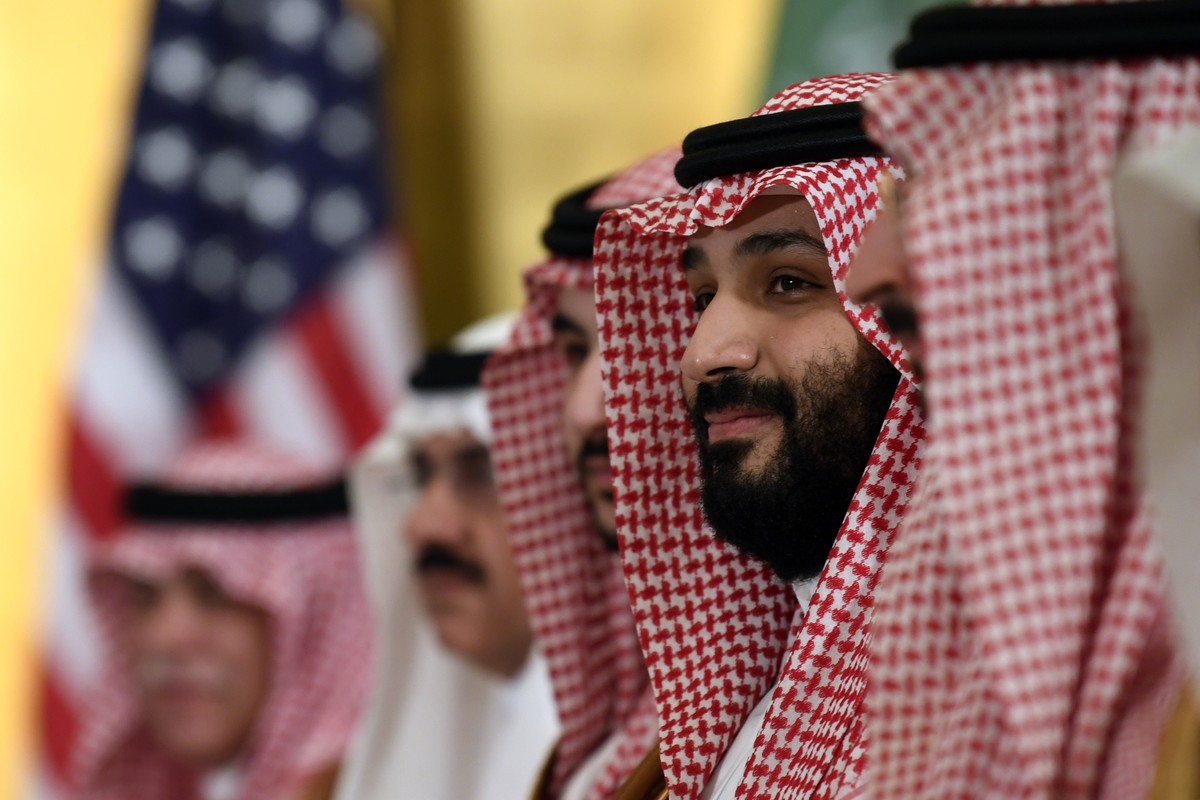 FILE - In this June 29, 2019 file photo, Saudi Arabia's Crown Prince Mohammed bin Salman listens during his meeting with President Donald Trump on the sidelines of the G-20 summit in Osaka, Japan ...